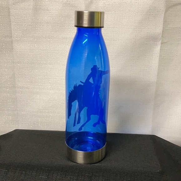 Blue Cowboy Water Bottle Western 22 oz - Picture 2 of 2